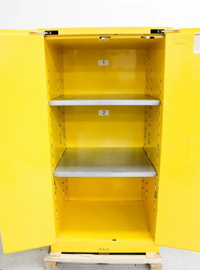 Uline Standard Flammable Storage Cabinet, Yellow, 60 Gallon H-1565S-Y