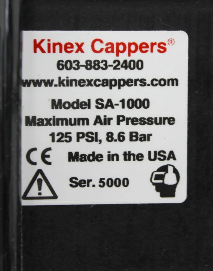 KINEX CAPPERS SA-1000 Benchtop Capping Machine CLEARANCE! As-Is