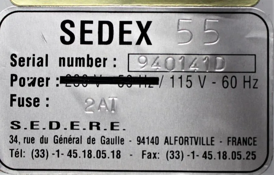 Sedere Sedex 55 Evaporative Light Scattering Detector