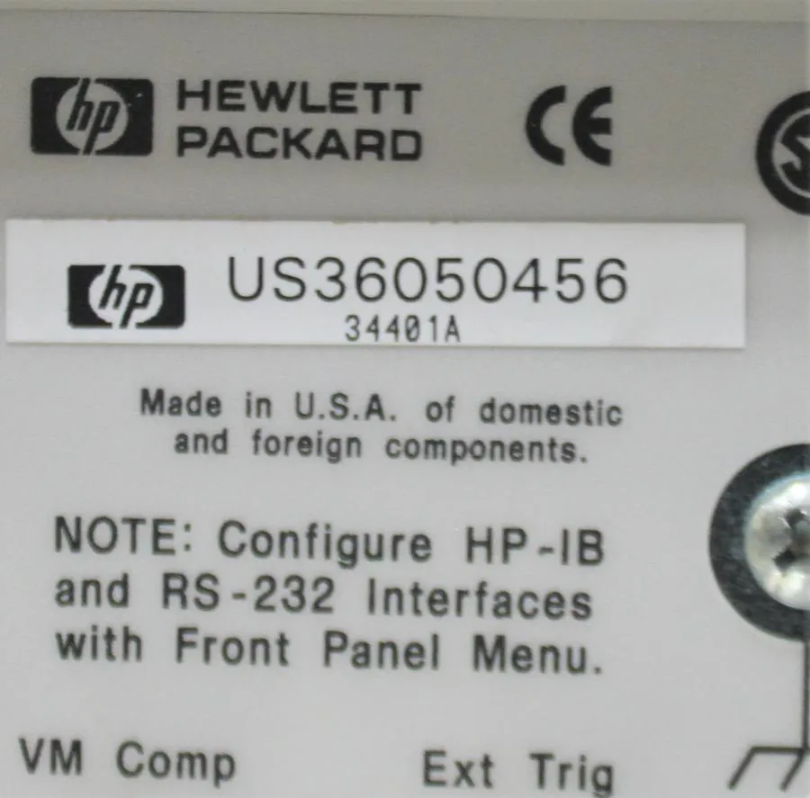 Hewlett Packard 34401A Multimeter