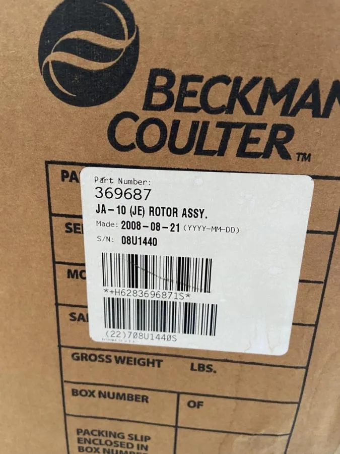 Beckman Coulter JA-10 Centrifuge Rotor CLEARANCE! As-Is