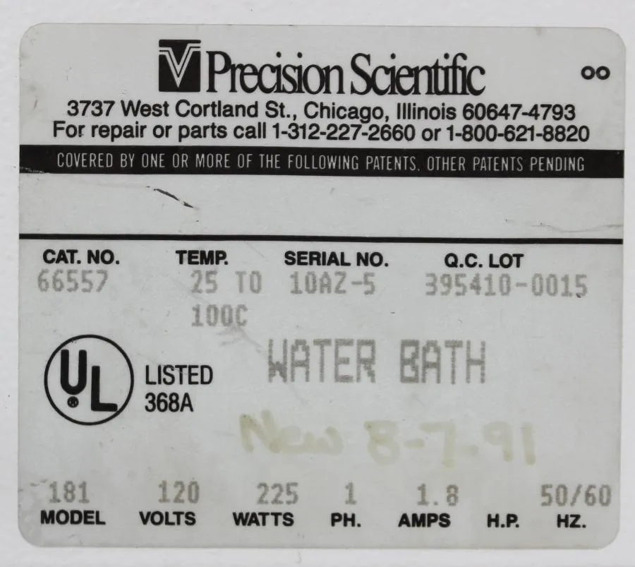 Precision Scientific Water Bath 181
