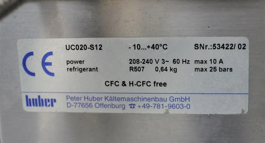 Huber UC020-S12 Polystat CC1 Chiller CLEARANCE! As-Is