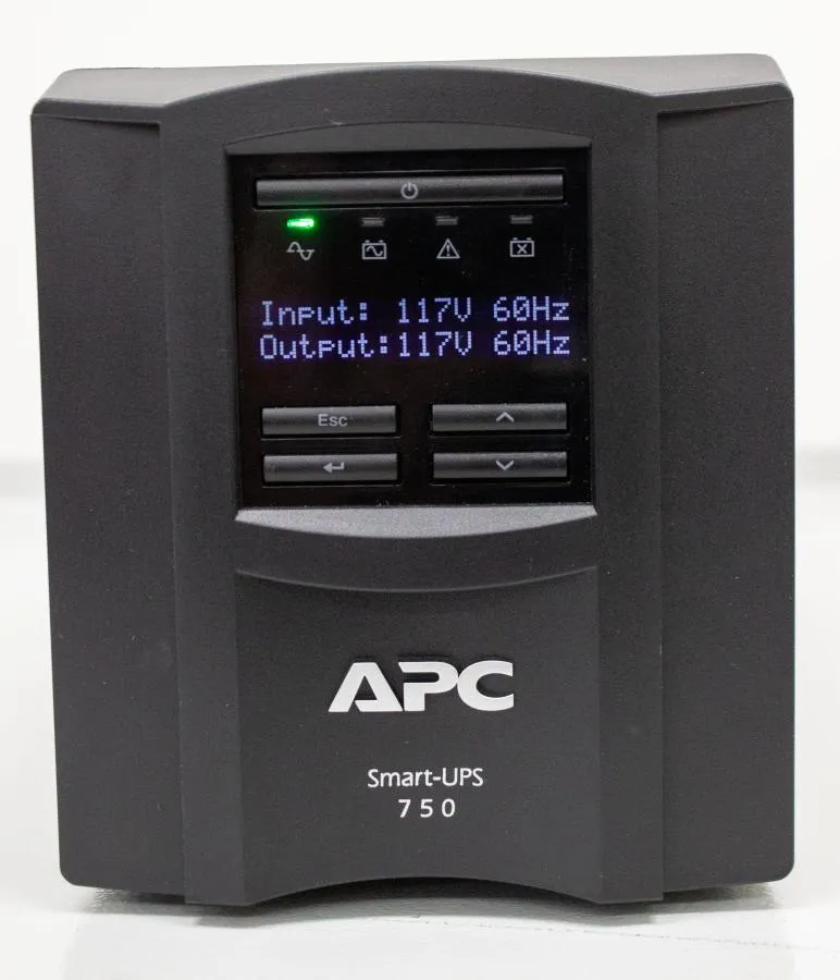 APC Smart-UPS, 750C Line Interactive, 750VA, Tower, 120V, 6x NEMA 5-15R outlets