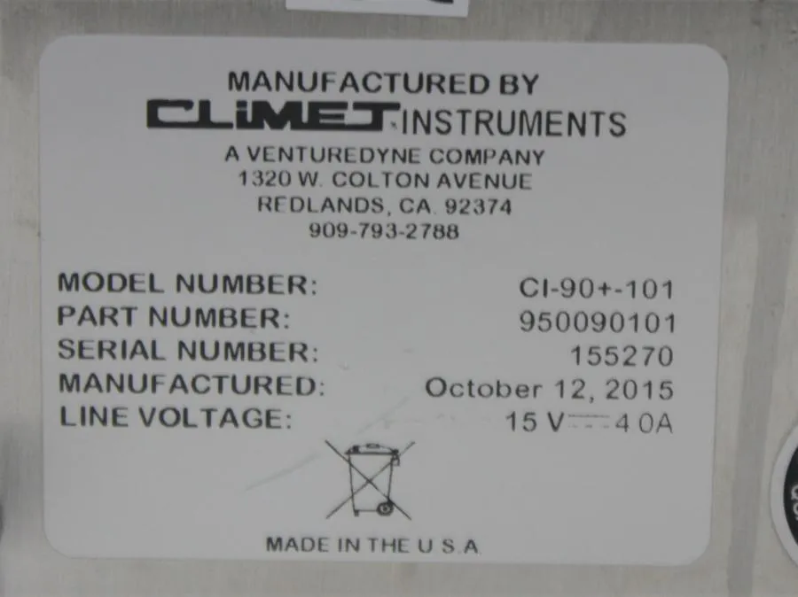 Climet Instuments Microbial Air Sampler CI-90+-101