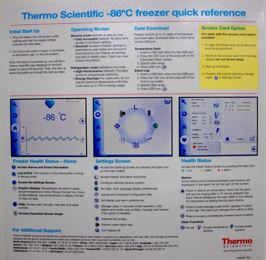 Thermo Revco UXF Ultra Low Temperature Freezer UXF CLEARANCE! As-Is