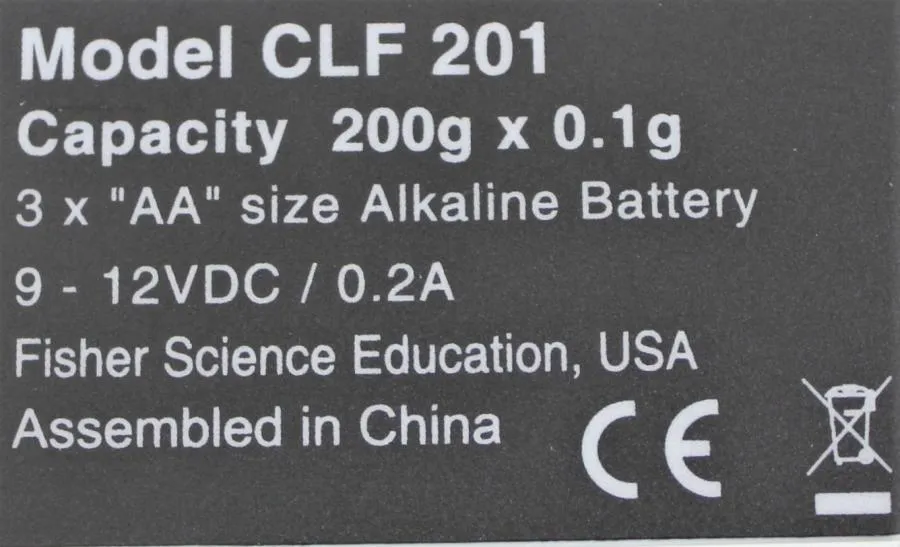 Fisher Scientific Education Portable Electronic Scale CLF201