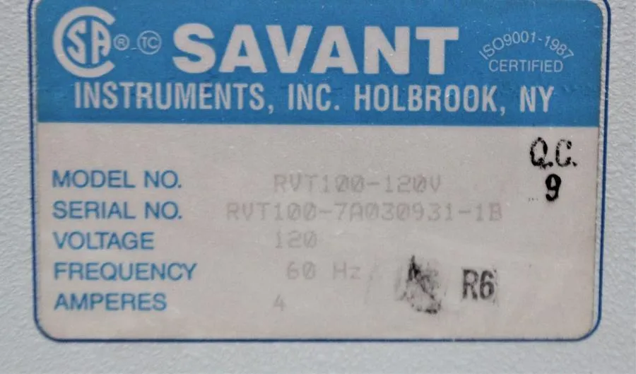 Savant RVT100-120V Refrigerated Vapor Trap CLEARANCE! As-Is