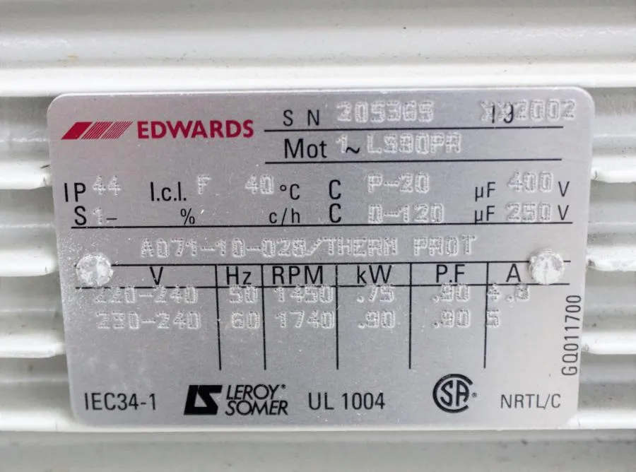 Edwards 30 Rotary Vacuum Pump- E2M30