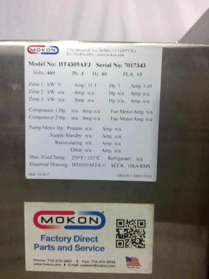 Mokon Hydrothermal DT4309AFJ Circulating Water Temperature Control System