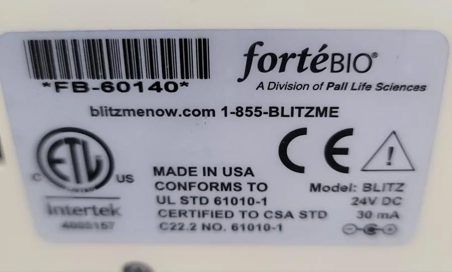 ForteBio BLItz Label-Free Protein Analysis System