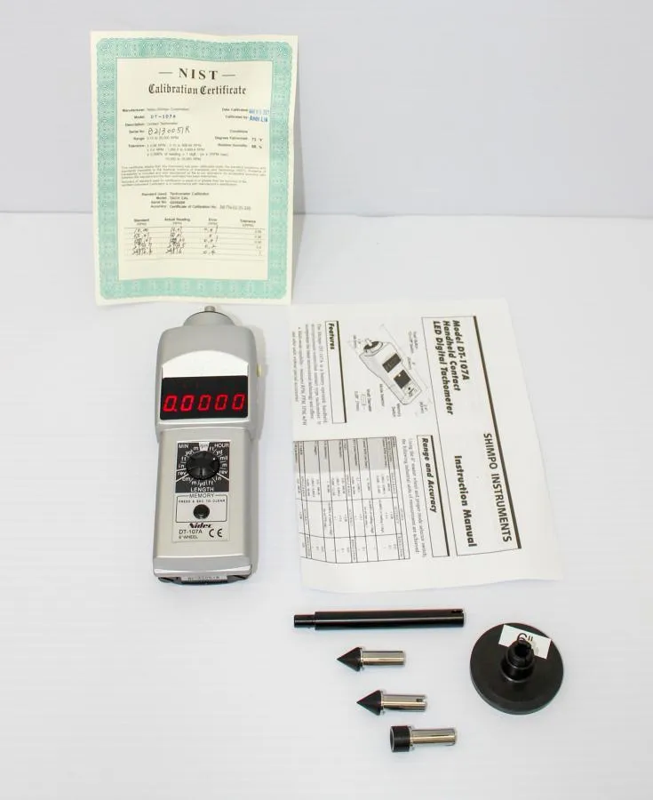Nidec DT-107A  Handheld Tachometer