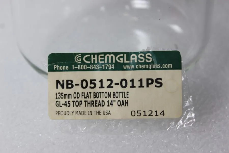 Chemglass NB-0512-011PS Flat Bottom Bottle