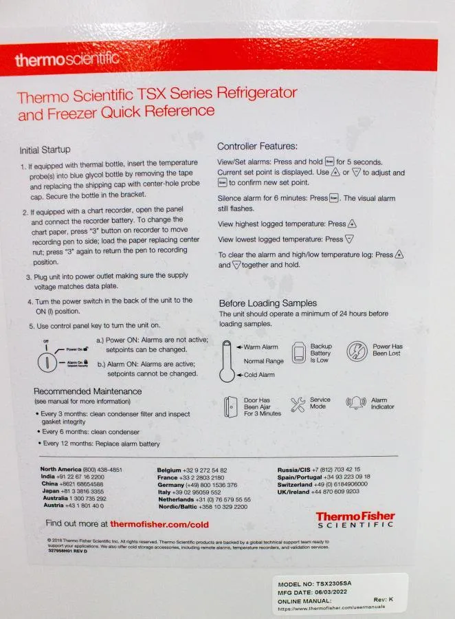 Thermo Scientific TSX Series High-Performance Lab CLEARANCE! As-Is