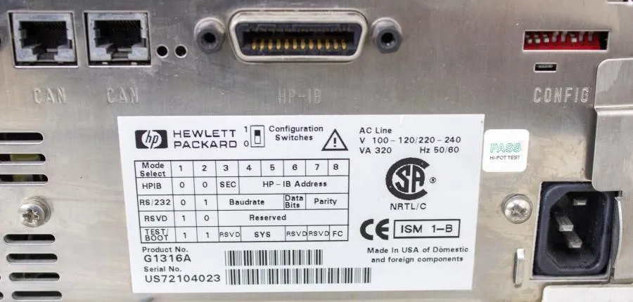 Hewlett Packard 1100 Series G1316A ColComp Column Compartment