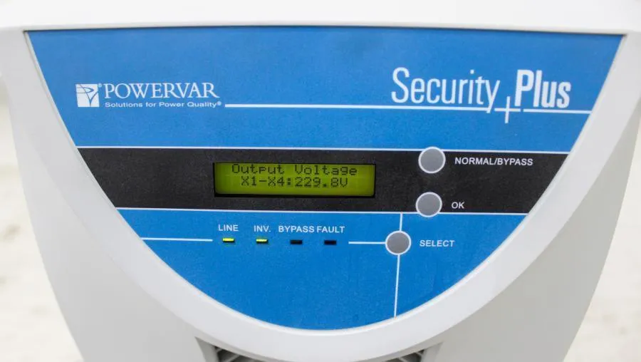 Powervar  - Security Plus Model: ABCDEF4000-22!
