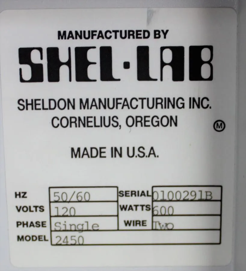 VWR Shel Lab  Dual Stack 2450 B/2450 T Water Jacketed Lab CO2 Incubator