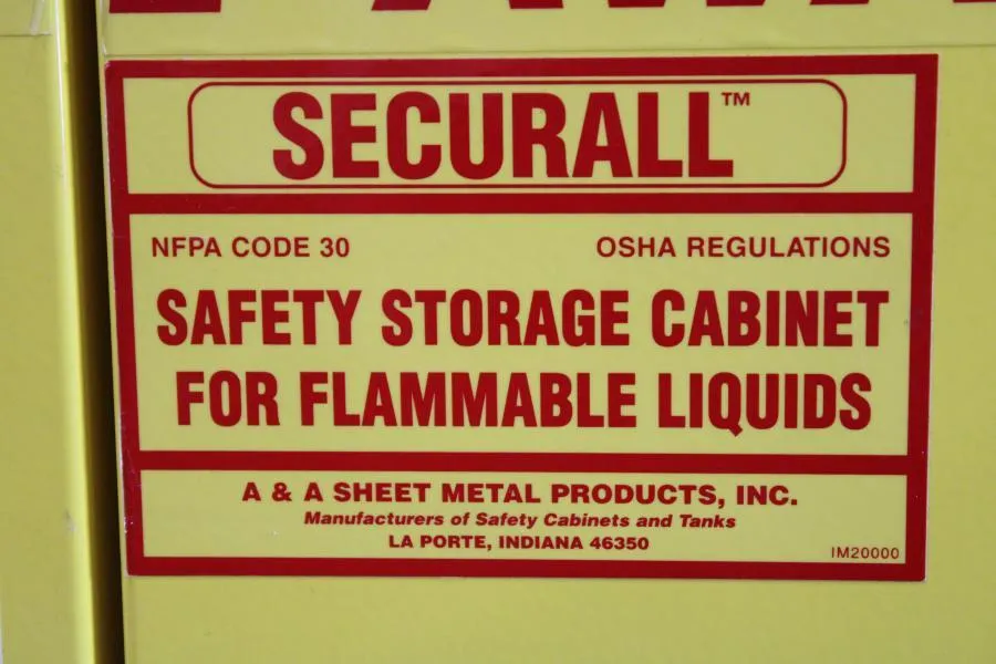 Securall 60 Gal Safety Storage Cabinet For Flammable Liquids