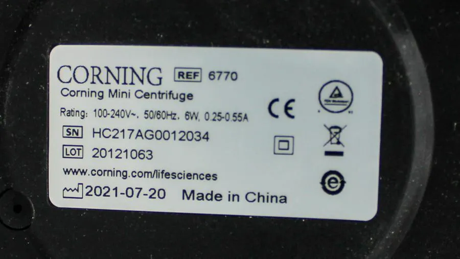 CORNING Mini Centrifuge 6770