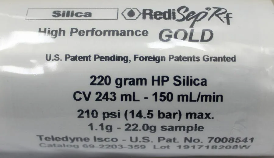 RediSep RF 220-gram Normal phase Silica Gel Disposable Flash Columns