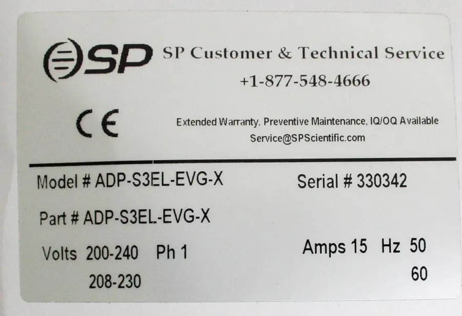 SP VirTis AdVantage Pro Freeze Dryer ADP-S3EL-EVG-X  with Pump & Dell Laptop