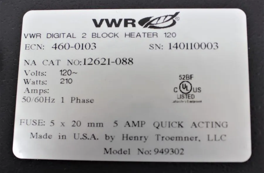 VWR Digital Multi Heat Block