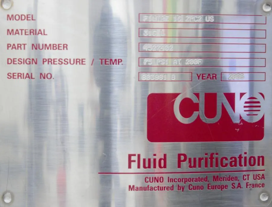 CUNO Stainless Steel Filter 16 ZPC 2