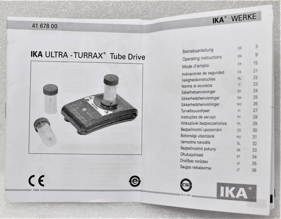 Ultra-Turrax Tube Drive UT TD  S/N 03.358746