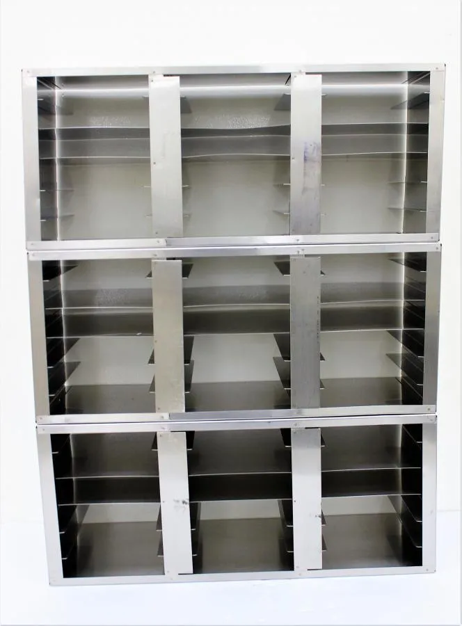 Stainless Steel Freezer Racks Upright ULT  Holds 18 boxes 3x6 Qty: 3