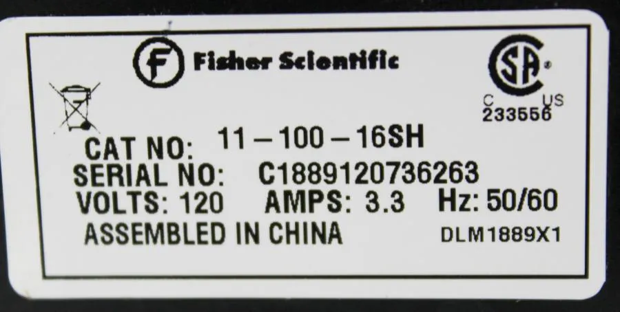 Fisher Scientific Isotemp Digital Hot Plate/Stirrer  11-100-16SH.