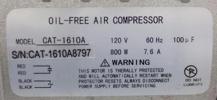 California Air Tools Oil-Free Air Compressor 1610A