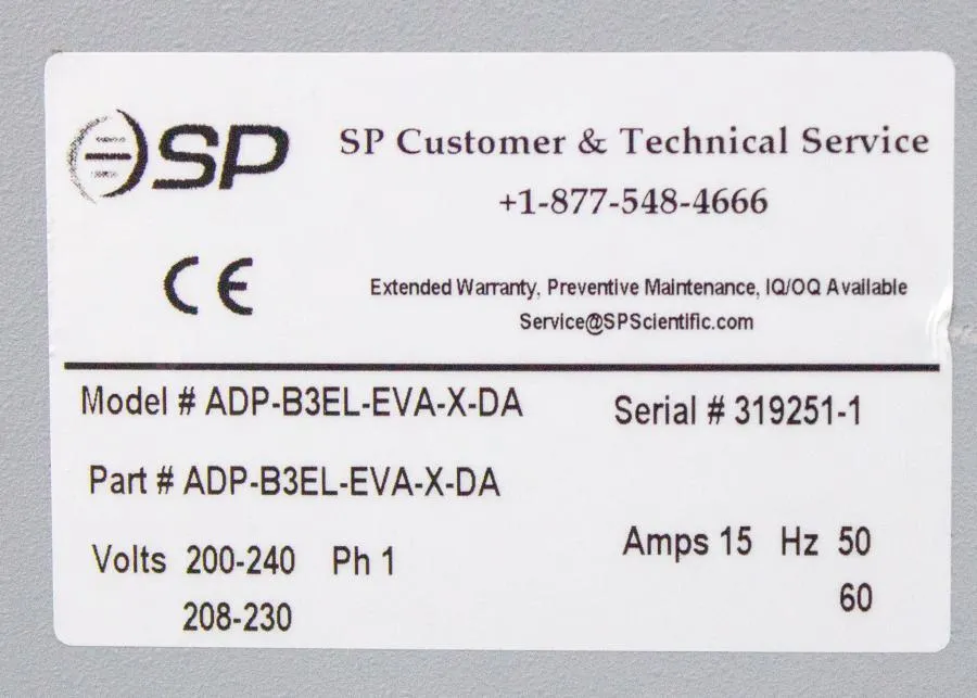 SP VirTis Advantage Pro Freeze Dryer ADP-B3EL-EVA-X