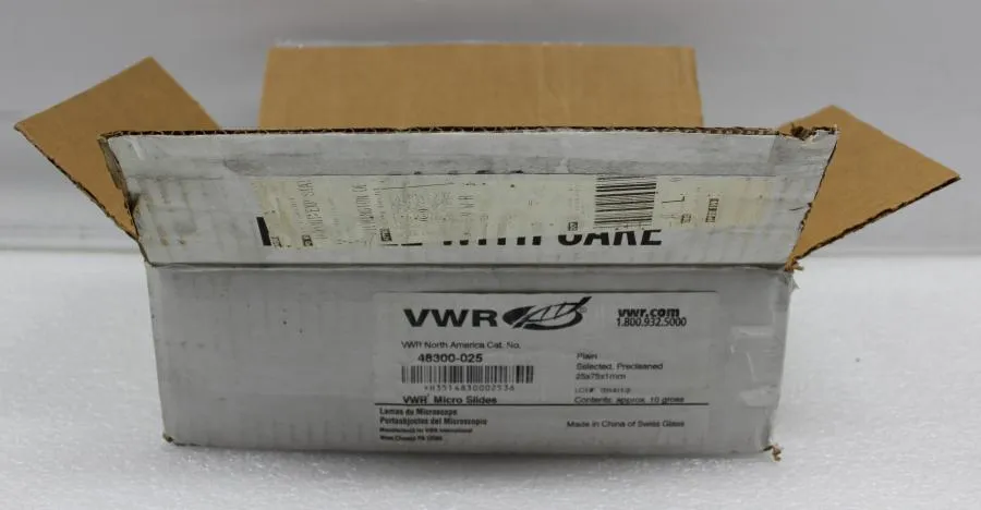 VWR Micro Slides Plain Selected Precleaned 48300-025 20qty
