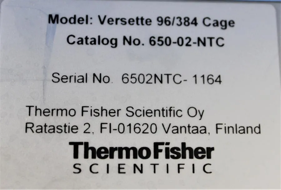 Thermo Scientific Versette 96/384 Cage Housing Ass CLEARANCE! As-Is