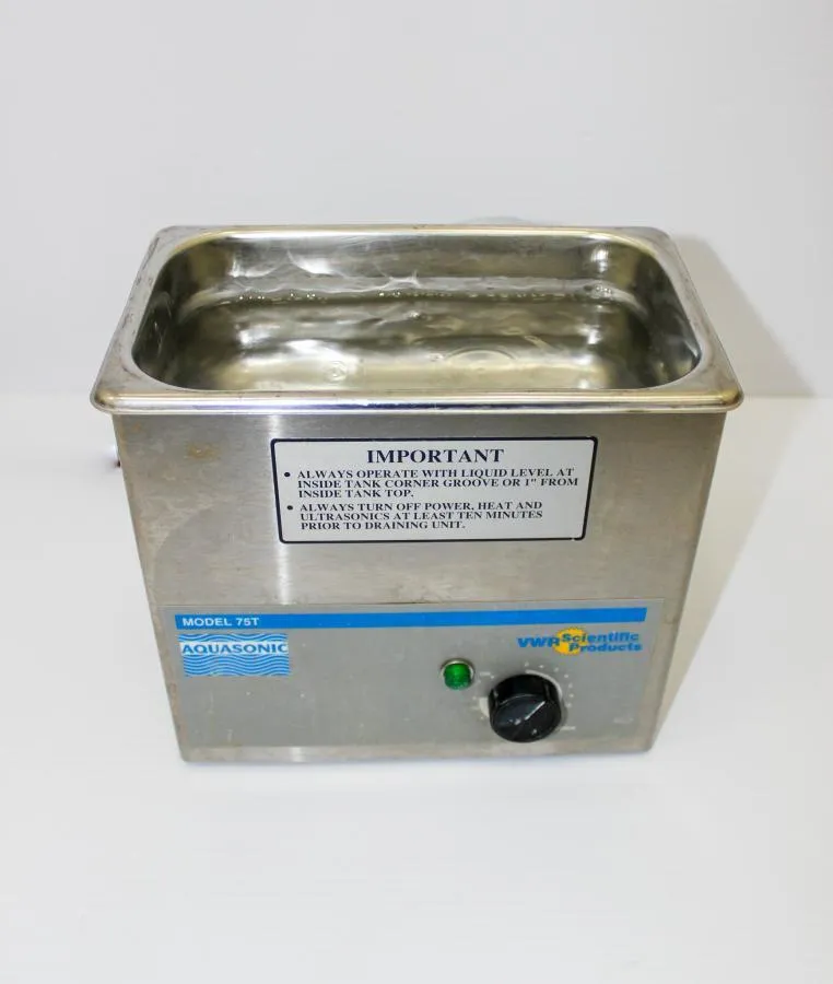 VWR Scientific Products Aquasonic Ultrasonic Cleaner Water Bath Model: 75T