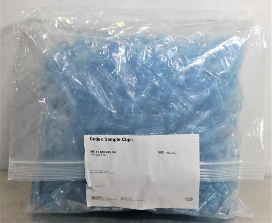 Cedex Low Fouling Sample Cups Clear Blue Qty 500