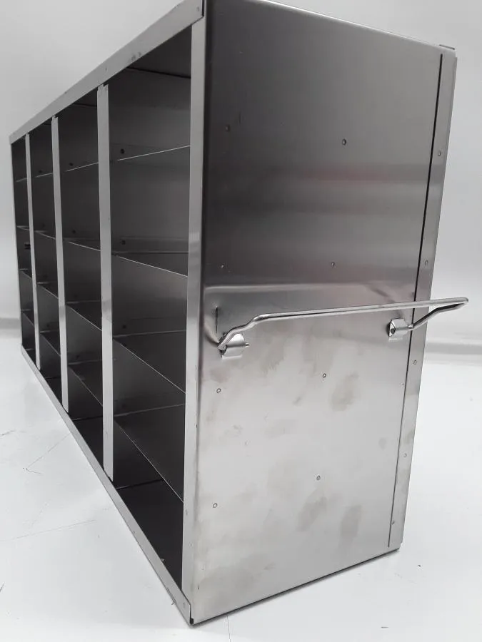 Stainless Steel Laboratory Freezer Rack Cryo Boxes 20 Slots 5x4  Lot of 2