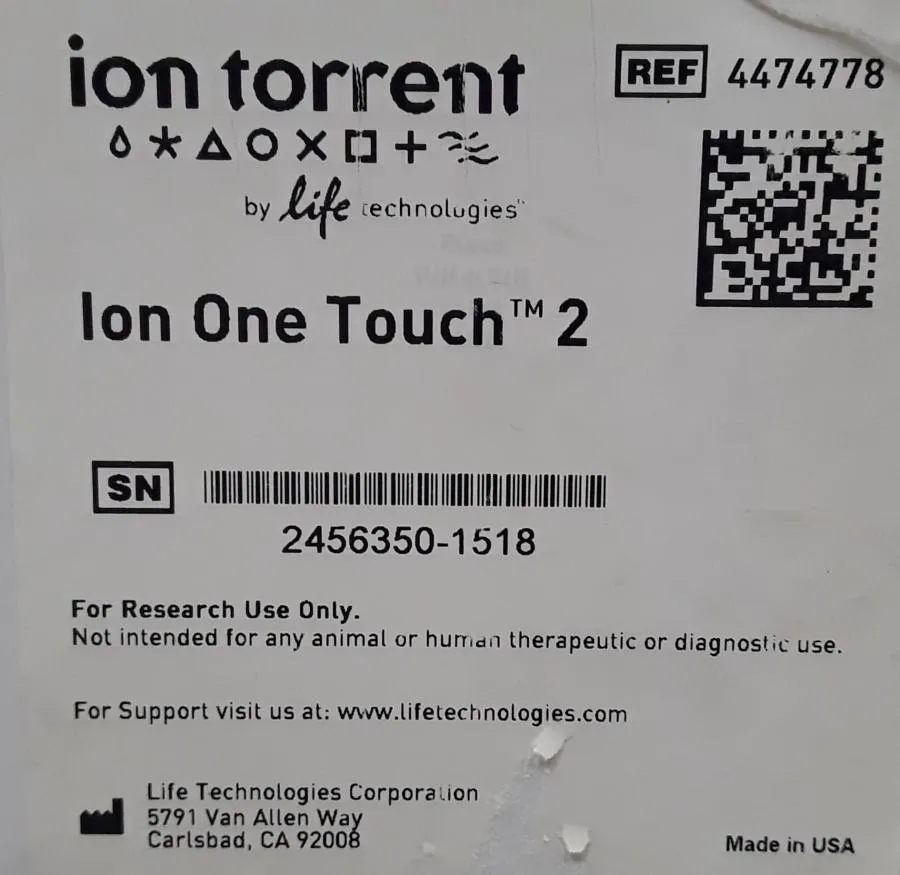 Thermo Ion OneTouch 2 Instrument 4474778