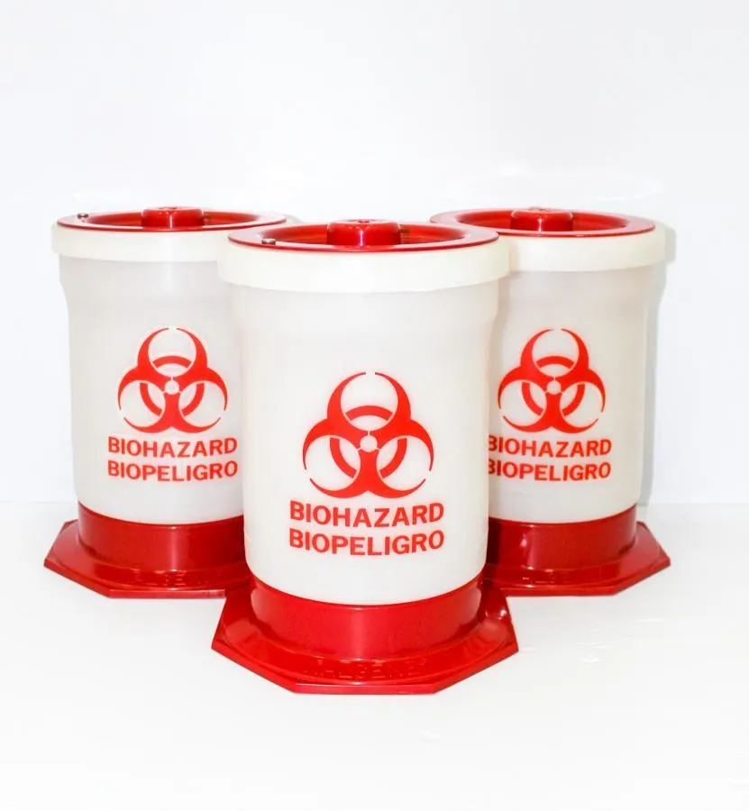 Nalgene Biohazardous Waste Containers Set of 3