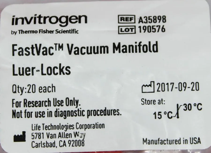 Thermo Fisher FastVac Vacuum Manifold with vacuum M. Luer-locks A35899