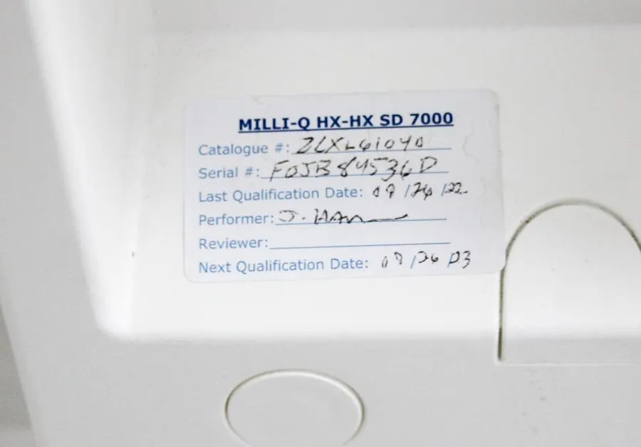 Millipore Milli-Q HX 7040 Water Purification System (LC)  w/ Water Softener Cab
