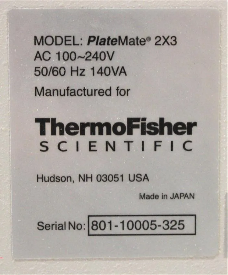 Thermo Scientific Matrix PlateMate 2X3 CLEARANCE! As-Is