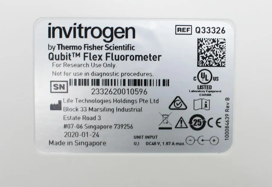 Invitrogen Qubit Flex Fluorometer Q33326