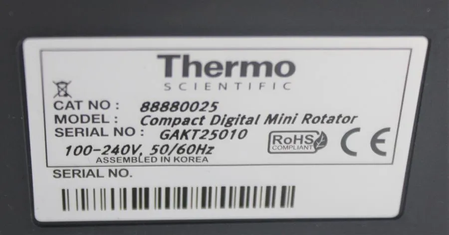 Thermo Scientific Compact Digital Mini Rotator 888 CLEARANCE! As-Is