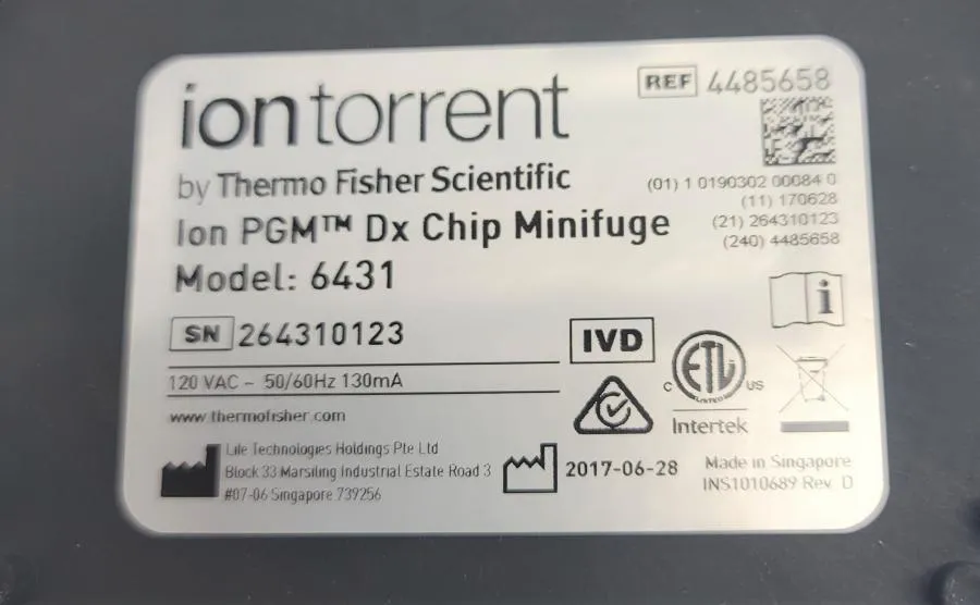 Ion Torrent 6431 Ion Chip Minifuge
