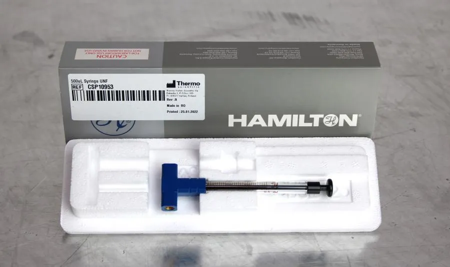 Hamilton SYR 500 uL, 1750 blue kone,  P/N: 208828  As-is, CLEARANCE!