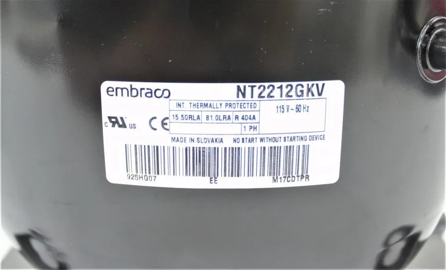Embraco NT2212GKV 2ND STAGE Refrigeration Compress CLEARANCE! As-Is