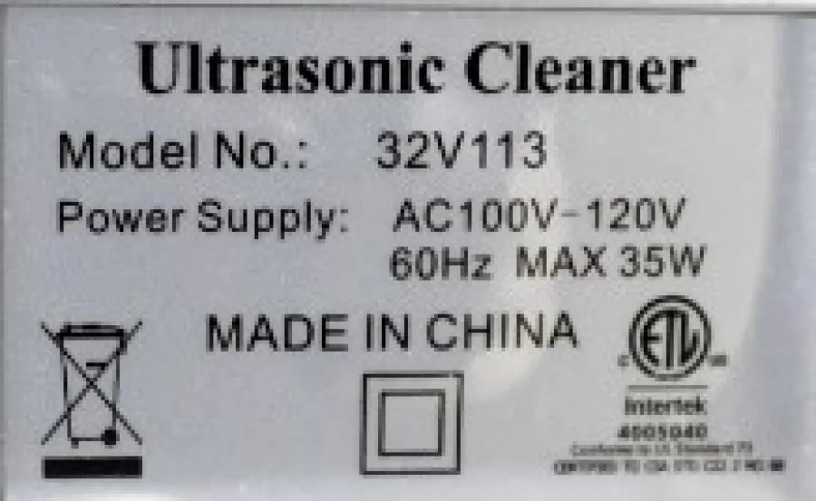 Lab Safety Supply Ultrasonic Cleaner 32V113