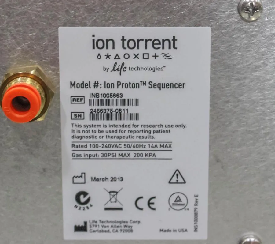 Ion Torrent Proton Semiconductor Squencer  INS1005663