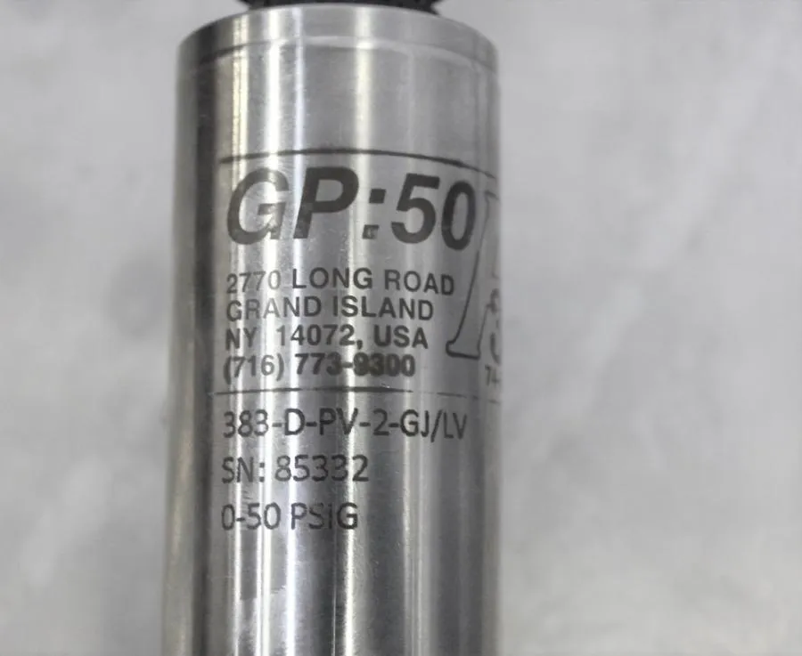 GP:50 383-D-PC-2-GJ Pressure Transmitter with Char CLEARANCE! As-Is